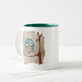 Owl Koffee Wake Up Call Tweekleurige Koffiemok (Voorkant links)