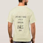 Owl-kunst T-shirt (Achterkant)