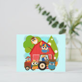 Owl Landbouwers Briefkaart (Staand voorkant)