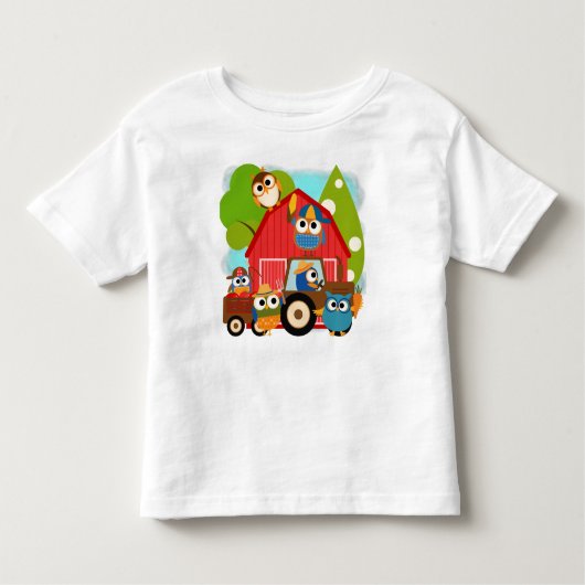 Owl Landbouwers Kinder Shirts (Voorkant)