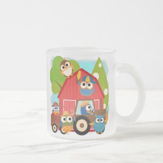 Owl Landbouwers Matglas Koffiemok (Rechts)