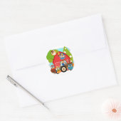 Owl Landbouwers Ronde Sticker (Envelop)