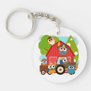 Owl Landbouwers Sleutelhanger