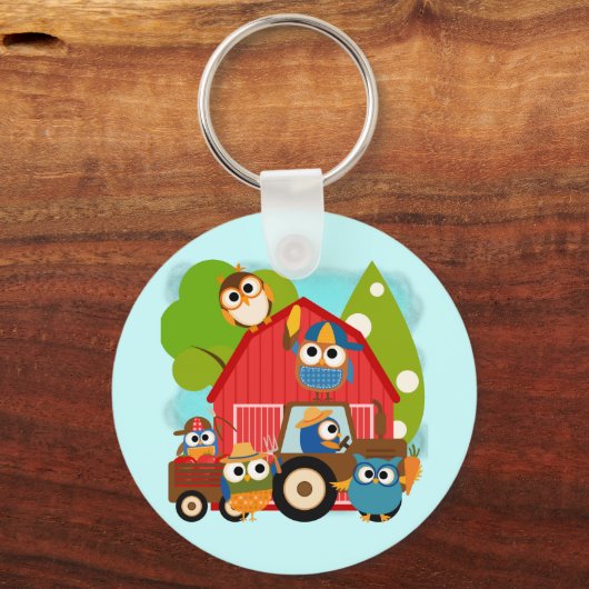Owl Landbouwers Sleutelhanger (Voorkant)