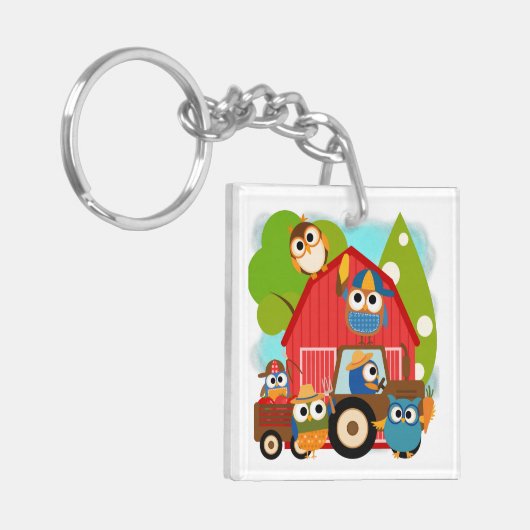 Owl Landbouwers Sleutelhanger (Voorkant Links)