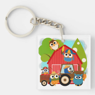 Owl Landbouwers Sleutelhanger