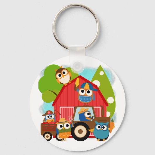 Owl Landbouwers Sleutelhanger (Voorkant)