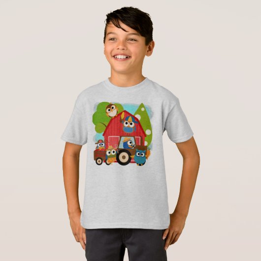 Owl Landbouwers T-shirt (Voorkant volledig)