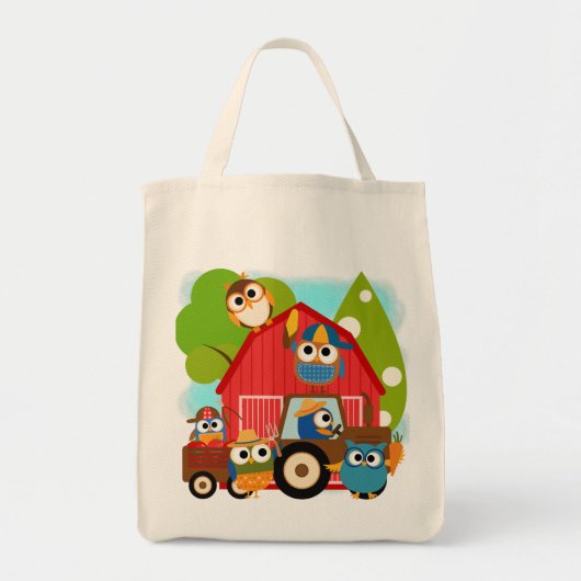 Owl Landbouwers Tote Bag (Voorkant)