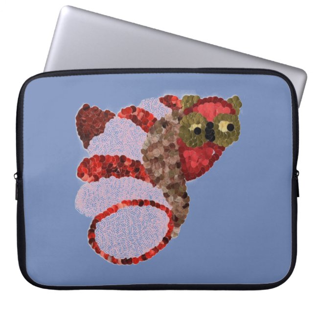 Owl laptophoes laptop sleeve (Voorkant)