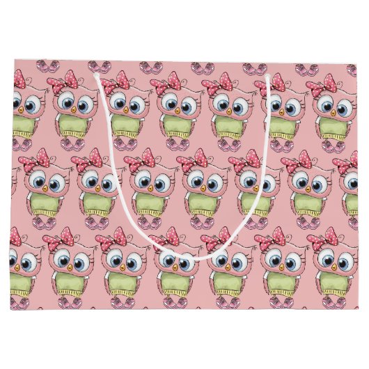 Owl Large Gift Bag Groot Cadeauzakje (Achterkant)