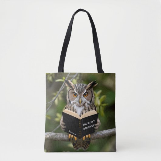 Owl lezen tote bag (Voorkant)