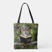 Owl lezen tote bag (Achterkant)