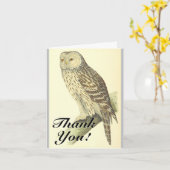 Owl like Bird, "Bedankt!",  stijl Kaart (Gele Bloem)