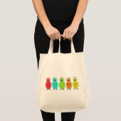 Owl Lined Up Organic Bag Tote Bag (Voorkant (product))
