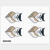 OWL logo geometrisch ontwerp Rechthoekige Sticker (Vel)