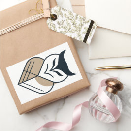 OWL logo geometrisch ontwerp Rechthoekige Sticker
