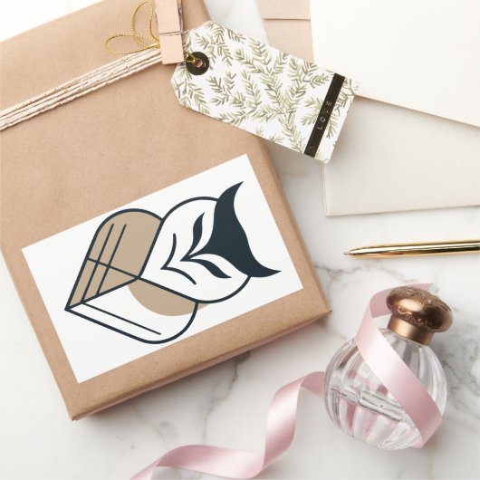 OWL logo geometrisch ontwerp Rechthoekige Sticker (Geschenken)