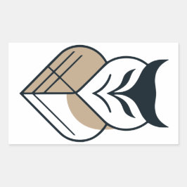 OWL logo geometrisch ontwerp Rechthoekige Sticker