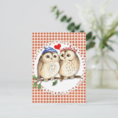 Owl Love Briefkaart (Staand voorkant)