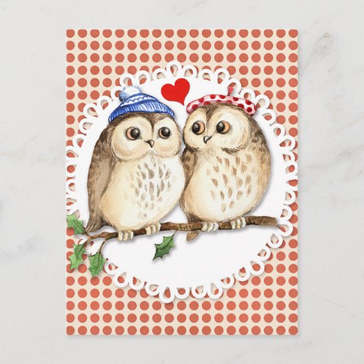 Owl Love Briefkaart (Voorkant)