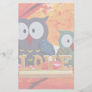 Owl love briefpapier