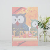 Owl love briefpapier (Staand voorkant)