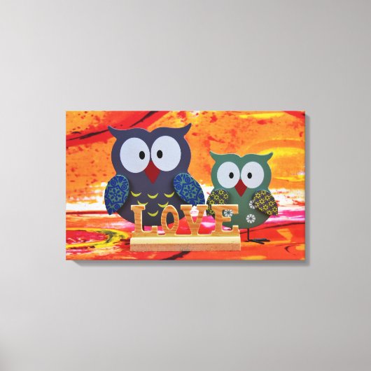 Owl love canvas afdruk (Voorkant)