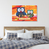 Owl love canvas afdruk (Insitu (Slaapkamer))