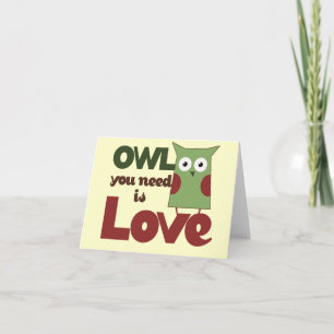 Owl Love Feestdagen Kaart