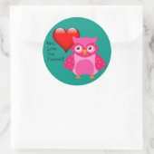 Owl Love je Forever! Valentijn Love Sticker (Tas)