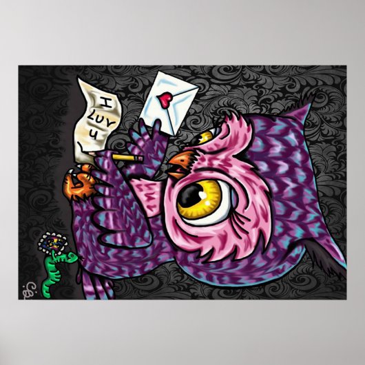 Owl Love Letter Poster (Voorkant)