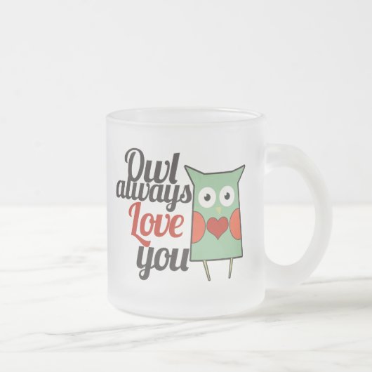 Owl Love Matglas Koffiemok (Rechts)