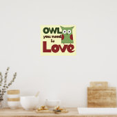 Owl Love Poster (Keuken)