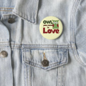 Owl Love Ronde Button 5,7 Cm (In situ)