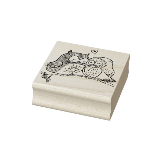 Owl Love Rubberstempel (Stempel)