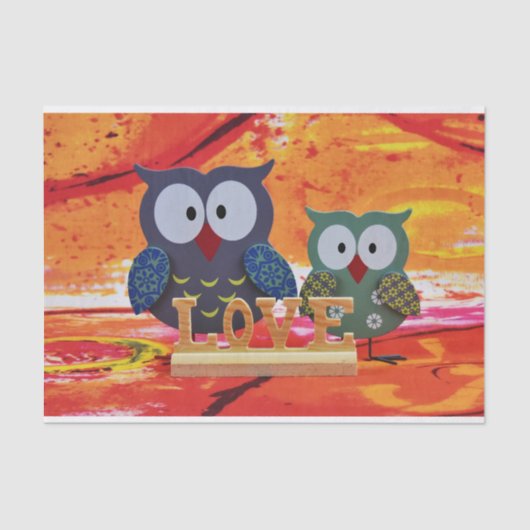 Owl love tissuepapier (Voorkant)