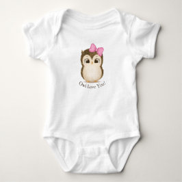 Owl Love You Baby Girl Fun Girly Typografie Romper