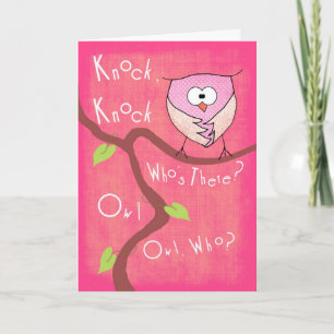Owl Love You Forever Valentijn, klop Holida Feestdagen Kaart