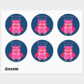 Owl Love You Valentijn Round Sticker, Glossy Ronde Sticker (Vel)