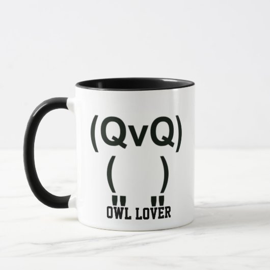Owl Lover Computer Symbool Mok (Links)