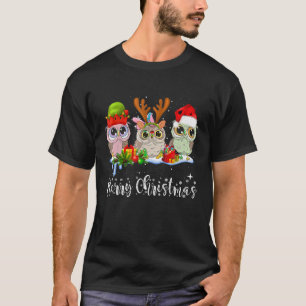 Owl Lover Kerstmis Gift Funny Owls Ugly Kerstmis T-shirt