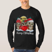 Owl Lover Merry Kerstmis Funny Owls Ugly Christma T-shirt (Voorkant)