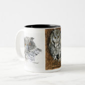 Owl Lovers Mug Tweekleurige Koffiemok (Voorkant links)