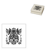 Owl Lovers Rustic Woodlands Black White Bohemian  Rubberstempel (Gestempeld)