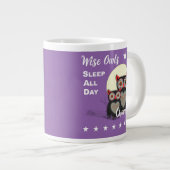 Owl Lovers Super Cute Funny Personalized Grote Koffiekop (Voorkant rechts)