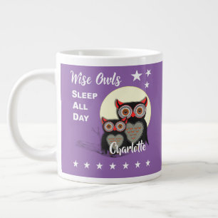Owl Lovers Super Cute Funny Personalized Grote Koffiekop