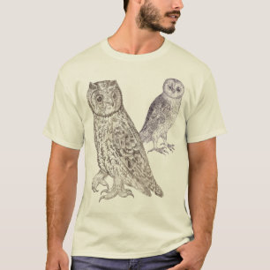 Owl Lovers T-Shirt - Ontwerp gebaseerd op Antiek a