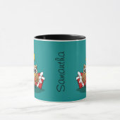 Owl Lovers w/ Umbrella & Chocolade Box | Naam toev Mok (Midden)