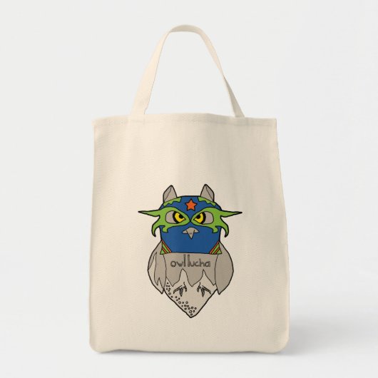 Owl Lucha Star Grocery Tas (Voorkant)
